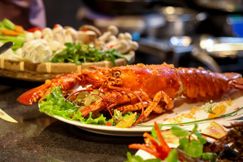 Lobster is usually steamed with lemongrass, beer or cooked in hot pot