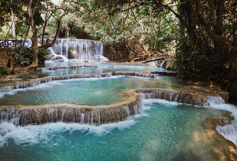 Kuang Si Waterfall - one of the most beautiful Asia travel destinations
